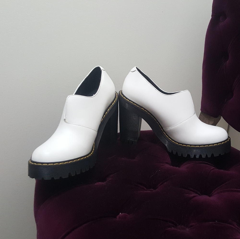 White Dr. Martens Cordelia Heels